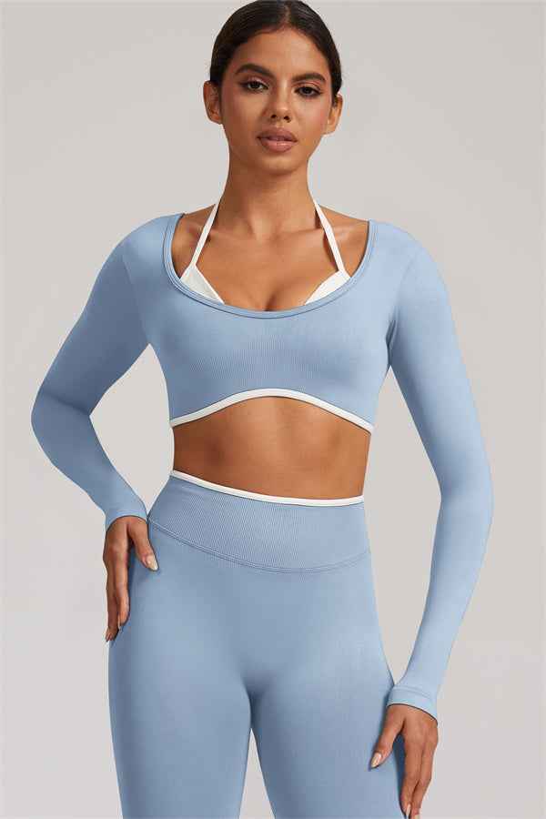 The Elevate Long Sleeve Crop top Leggings 2-Piece Set