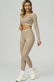 The Prime Line Long Sleeve Crop Top Leggings 2-Piece Set