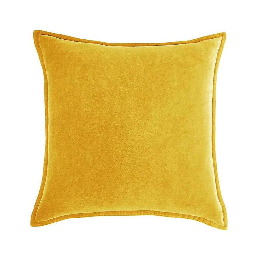 20''x20'' luxe velvet throw pillow  | 19 colors soft & elegant piped edge design | modern couch & bedroom accent | insert included