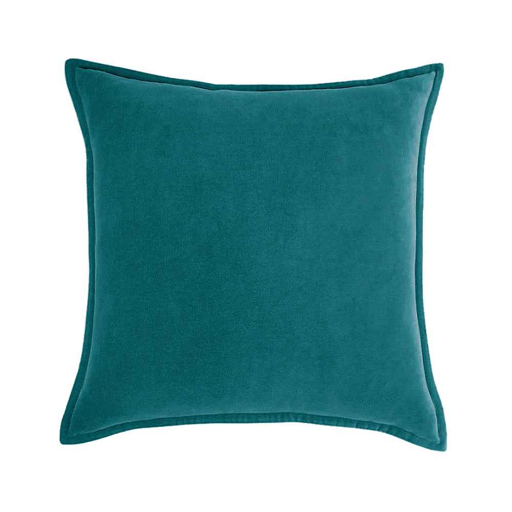 20''x20'' luxe velvet throw pillow  | 19 colors soft & elegant piped edge design | modern couch & bedroom accent | insert included