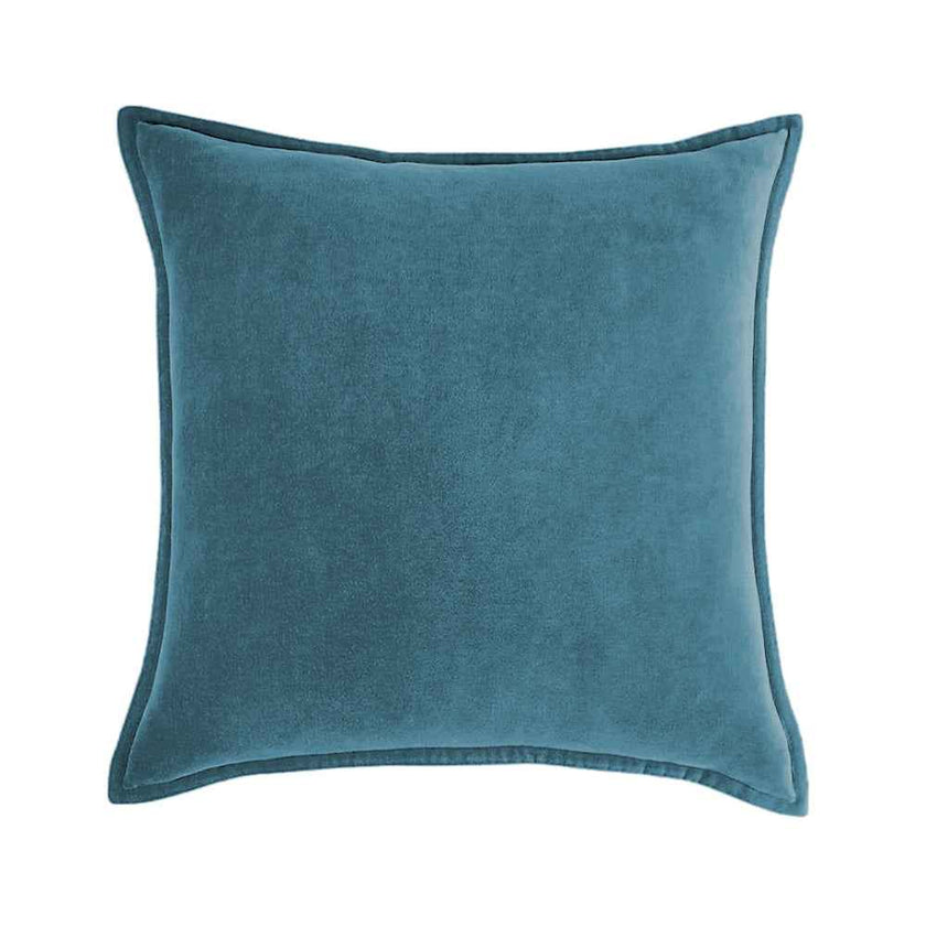 20''x20'' luxe velvet throw pillow  | 19 colors soft & elegant piped edge design | modern couch & bedroom accent | insert included