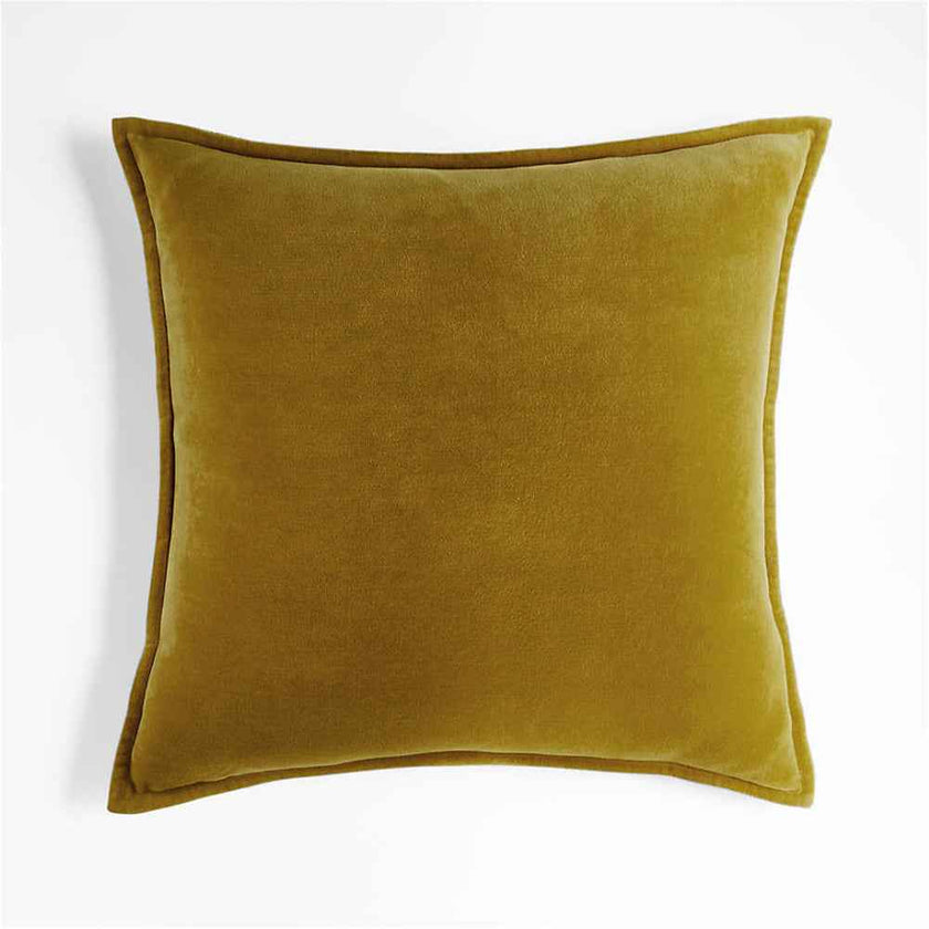 20''x20'' luxe velvet throw pillow  | 19 colors soft & elegant piped edge design | modern couch & bedroom accent | insert included