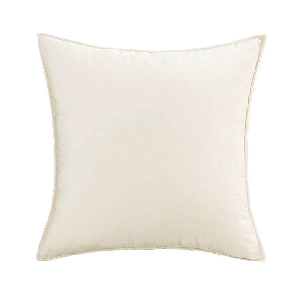20''x20'' luxe velvet throw pillow  | 19 colors soft & elegant piped edge design | modern couch & bedroom accent | insert included
