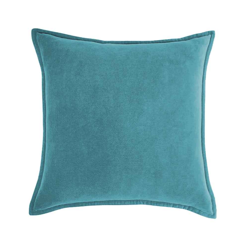 20''x20'' luxe velvet throw pillow  | 19 colors soft & elegant piped edge design | modern couch & bedroom accent | insert included