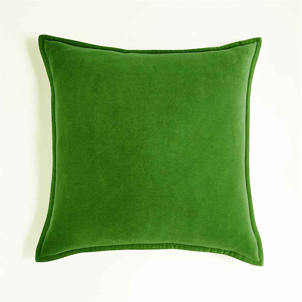 20''x20'' luxe velvet throw pillow  | 19 colors soft & elegant piped edge design | modern couch & bedroom accent | insert included