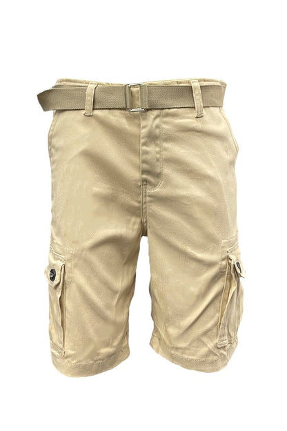 Men’s Belted Cargo Shorts - Pikemla