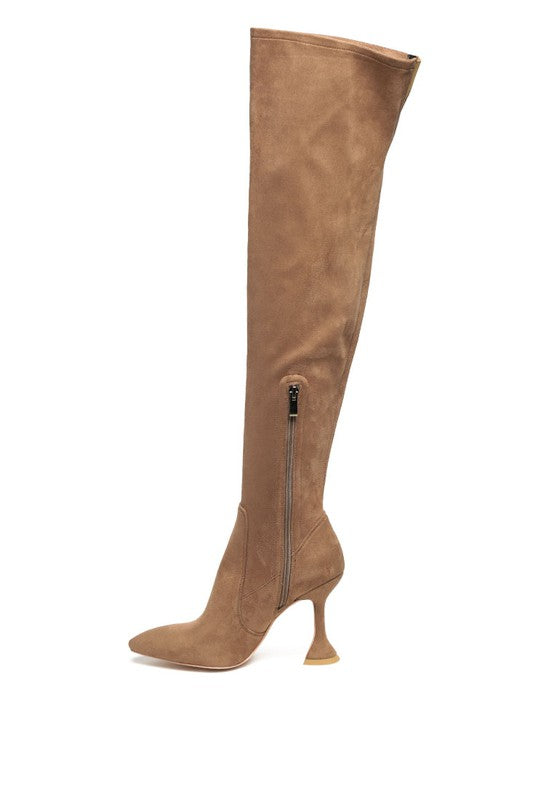 BRANDY OVER THE KNEE HIGH HEELED BOOTS - Pikemla