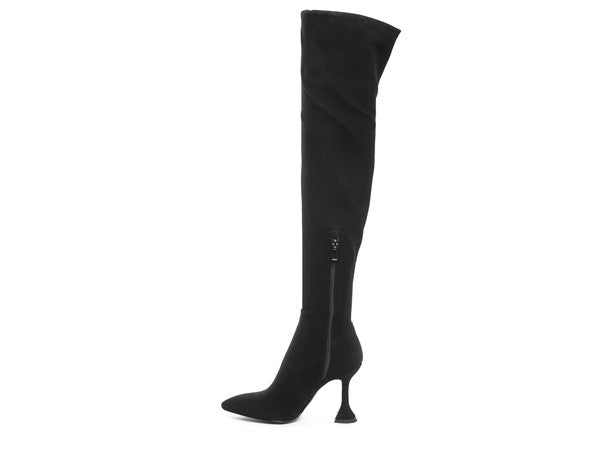 BRANDY OVER THE KNEE HIGH HEELED BOOTS - Pikemla