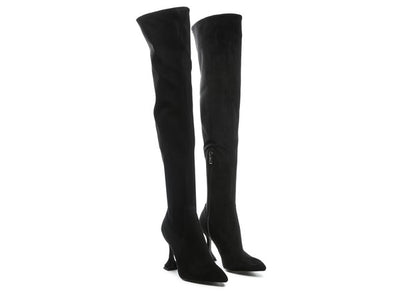 BRANDY OVER THE KNEE HIGH HEELED BOOTS - Pikemla