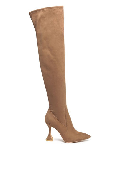 BRANDY OVER THE KNEE HIGH HEELED BOOTS - Pikemla