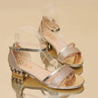All-match Women's Sandals With Bright Leather Low-heel Buckle