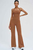 The Slate Y-Back Top Flared Leggings 2-Piece Set