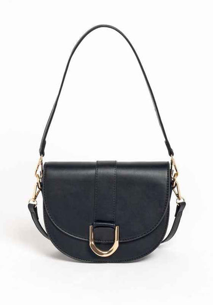 PU LEATHER MODERN SADDLE BAG