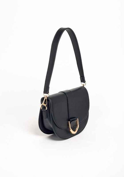 PU LEATHER MODERN SADDLE BAG
