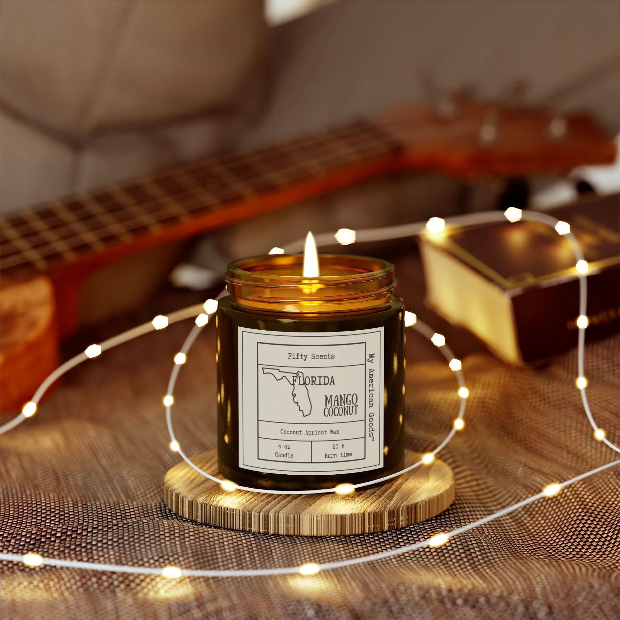 Florida Mango Coconut Scented Candle - Aromatic Home Decor