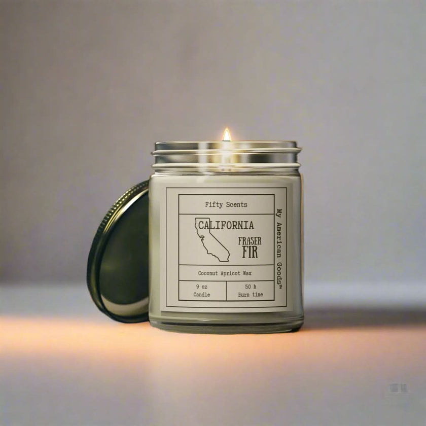 California Frasier Fir Scented Candle - Coconut Apricot Wax