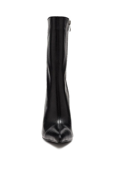 NAGINI Over Ankle Pointed Toe High Heeled Boot - Pikemla