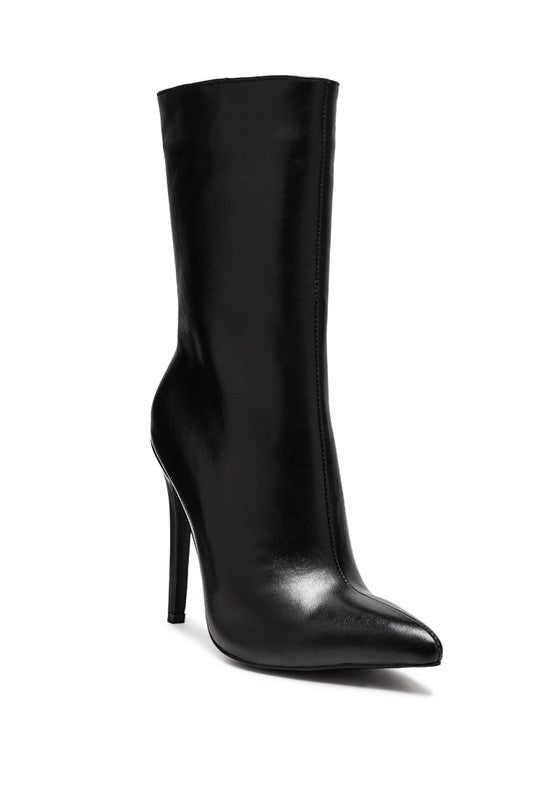 NAGINI Over Ankle Pointed Toe High Heeled Boot - Pikemla