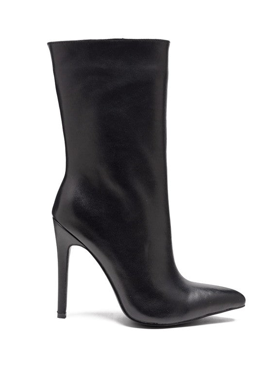 NAGINI Over Ankle Pointed Toe High Heeled Boot - Pikemla