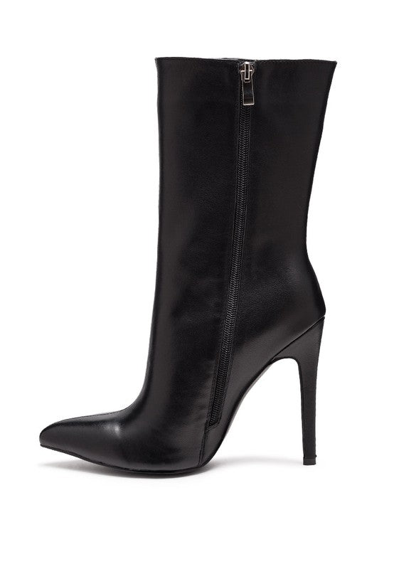 NAGINI Over Ankle Pointed Toe High Heeled Boot - Pikemla