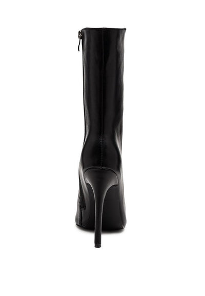 NAGINI Over Ankle Pointed Toe High Heeled Boot - Pikemla