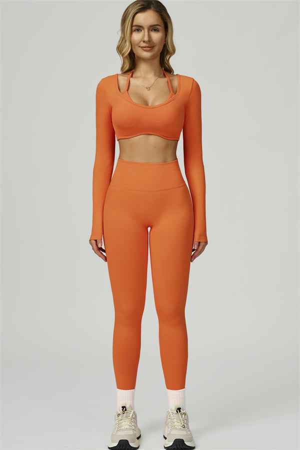 The Prime Long Sleeve Crop Top Leggings 2-Piece Set