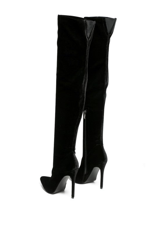 Tilera Stretch Over The Knee Stiletto Boots - Pikemla