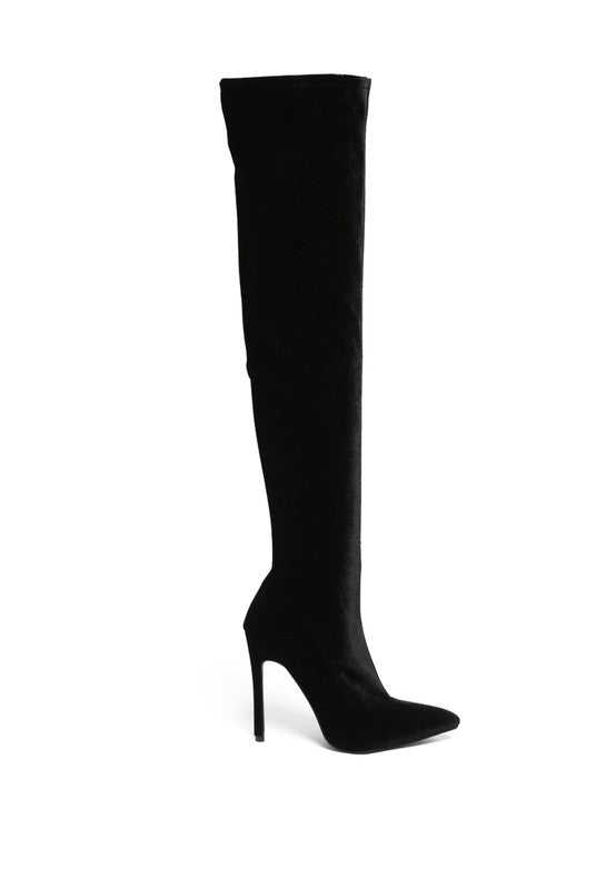 Tilera Stretch Over The Knee Stiletto Boots - Pikemla