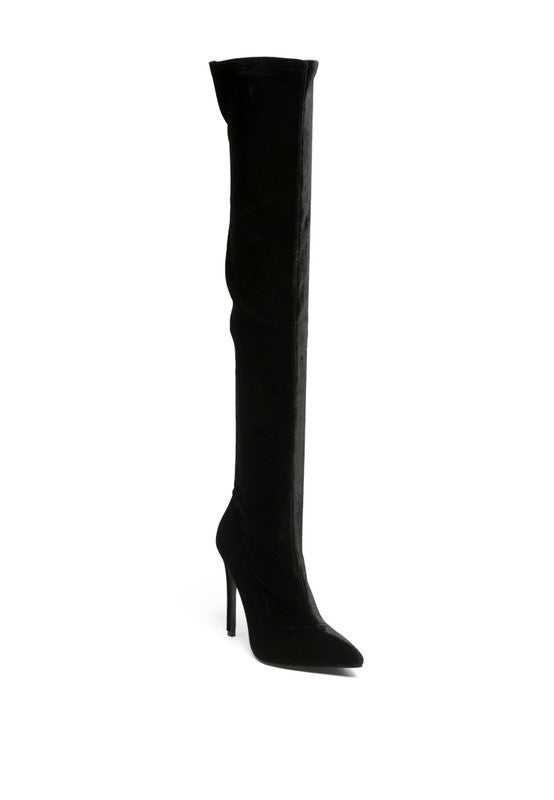 Tilera Stretch Over The Knee Stiletto Boots - Pikemla