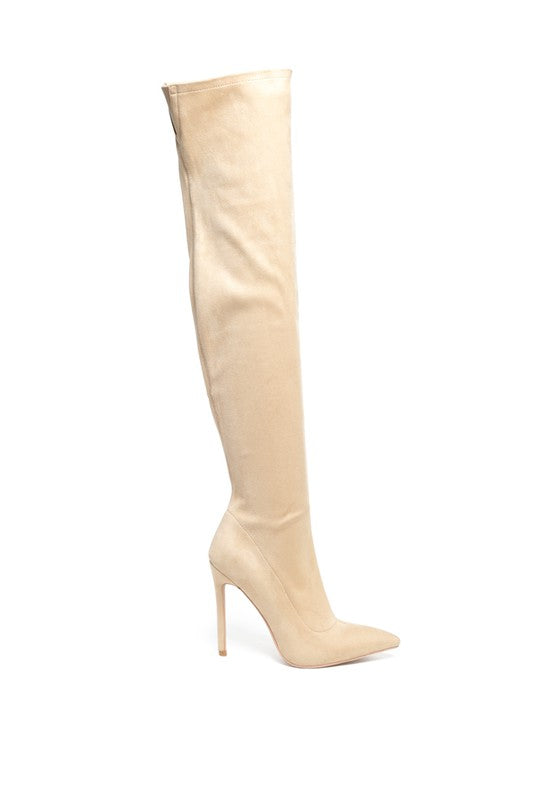 Tilera Stretch Over The Knee Stiletto Boots - Pikemla