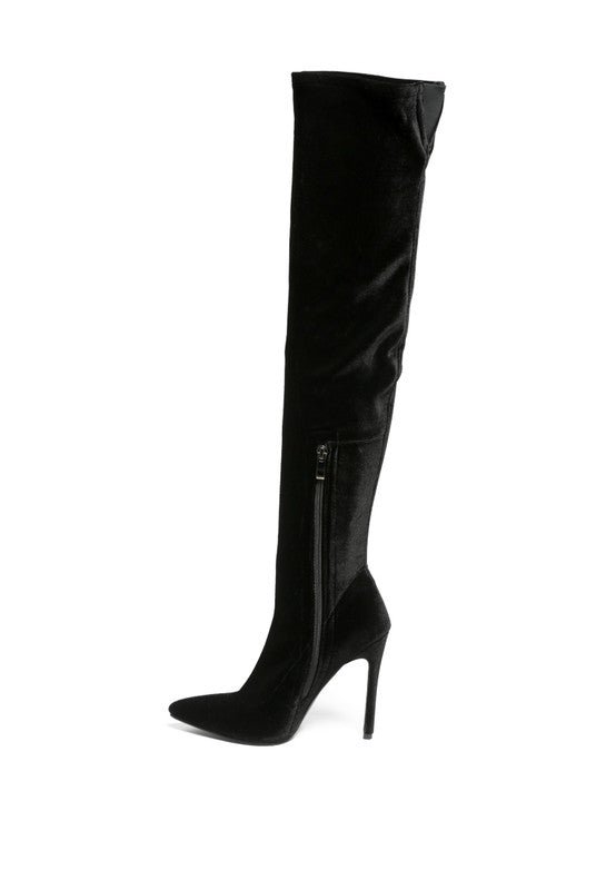 Tilera Stretch Over The Knee Stiletto Boots - Pikemla