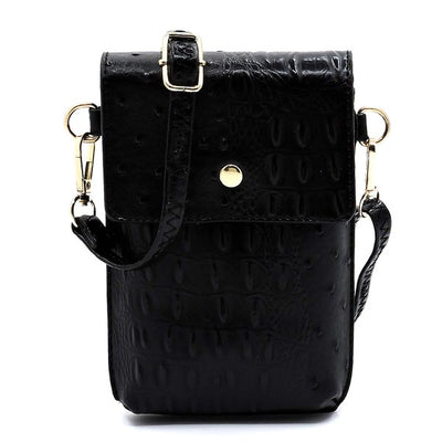 Ostrich Croc Crossbody Phone Purse - Pikemla