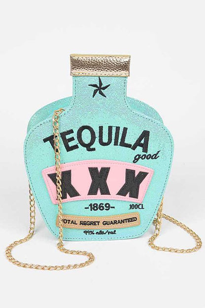 Glitter Tequila Iconic Swing Box Clutch - Pikemla