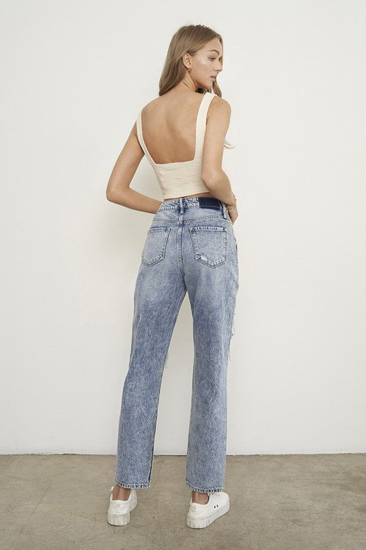 SLIM BOYFRIEND JEANS - Pikemla
