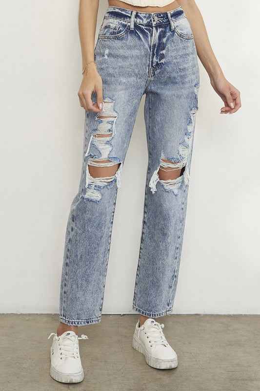 SLIM BOYFRIEND JEANS - Pikemla