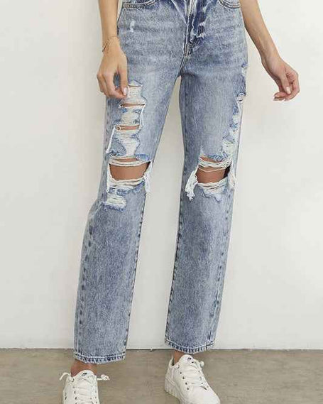 SLIM BOYFRIEND JEANS - Pikemla