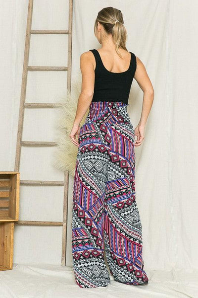 Smocked Wide Leg Pants - Pikemla