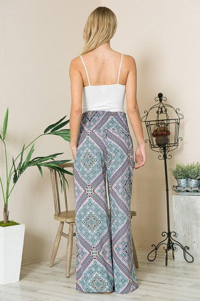 Smocked Wide Leg Pants - Pikemla