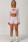 The Lavish Long Sleeve Cut-out Crop Top