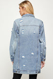 Ayala Distressed Demin Jacket - Pikemla