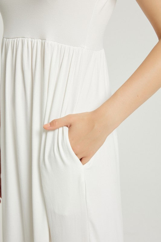 Women's Summer Casual Maxi Dress With Pocket - Pikemla