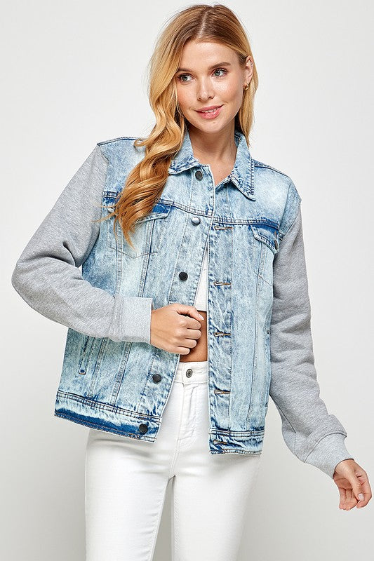 Jessie Denim Jacket with Fleece - Pikemla