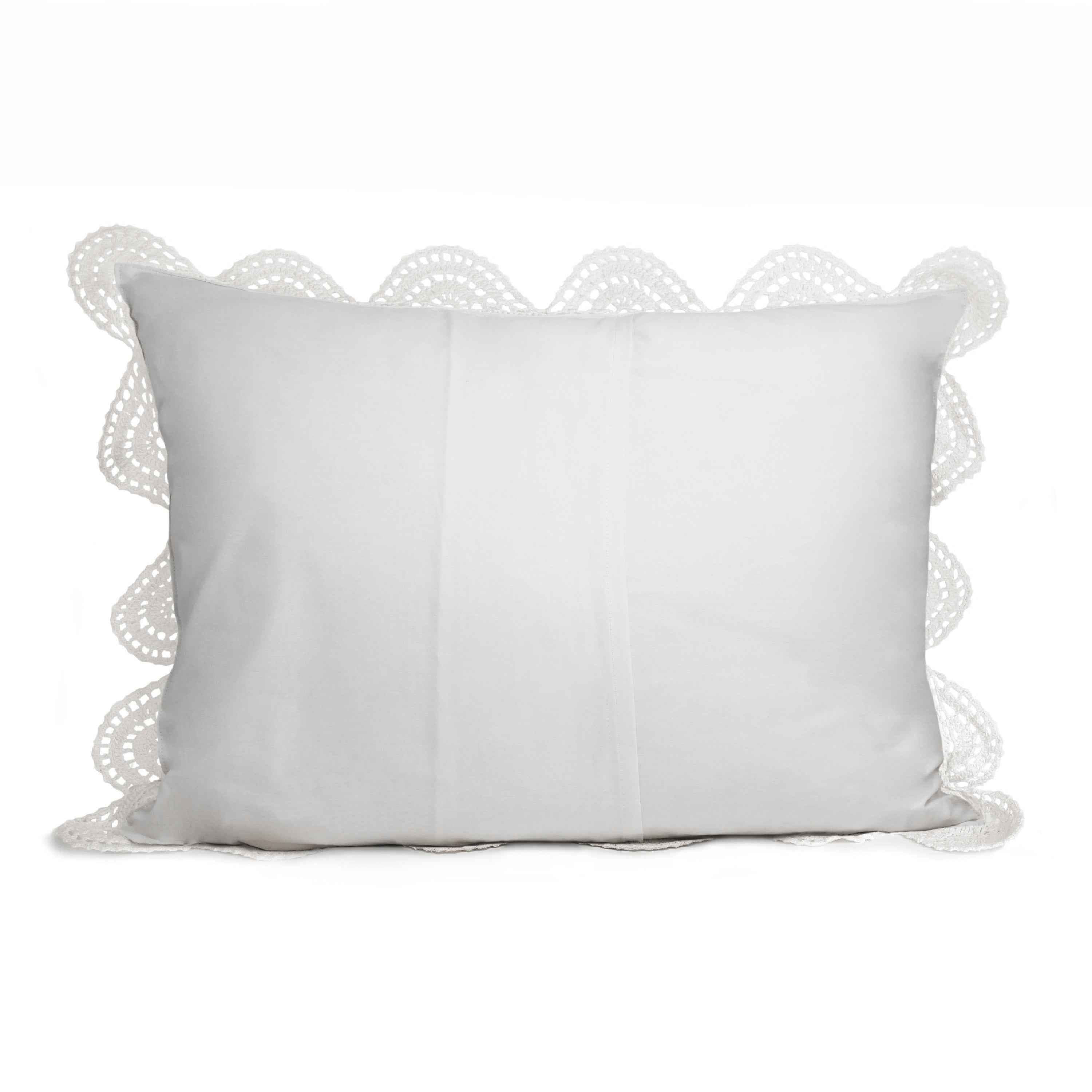 Hand Made Crochet Cotton Pillow Sham Pairs