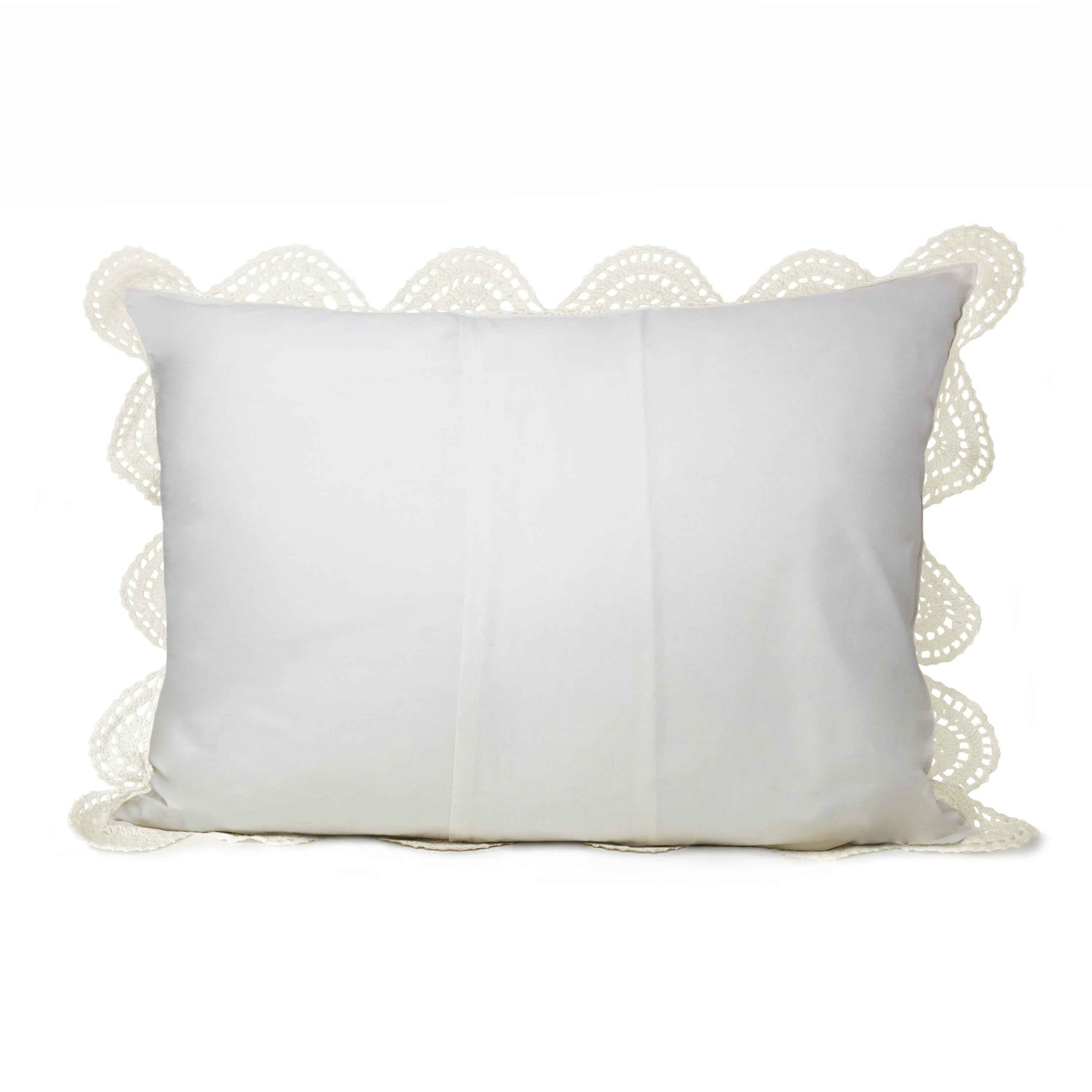 Hand Made Crochet Cotton Pillow Sham Pairs