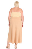 Solid A-Line Maxi Skirt -Plus Sized - Pikemla