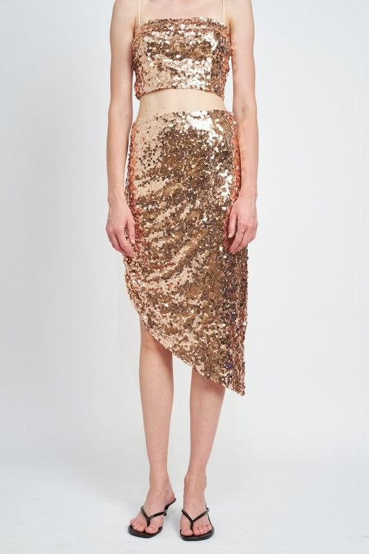 Taylor Sequin Midi Skirt