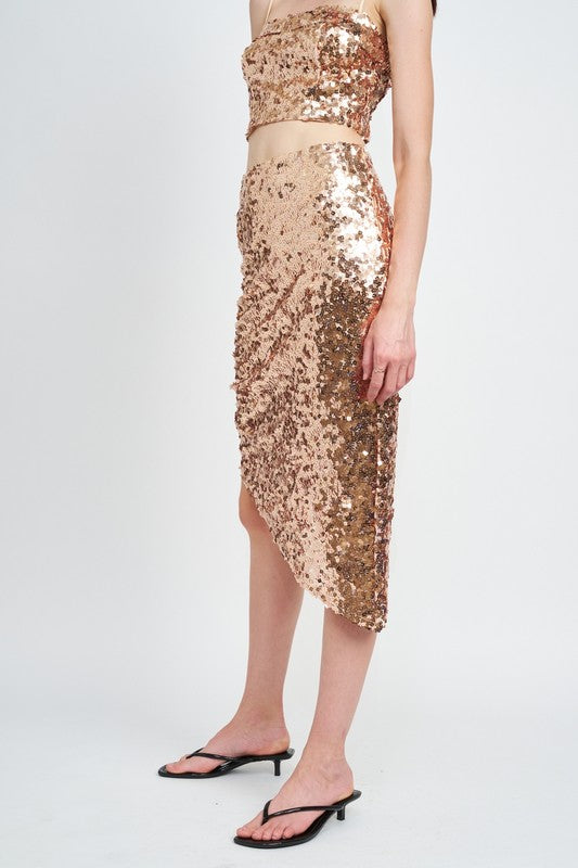 Taylor Sequin Midi Skirt