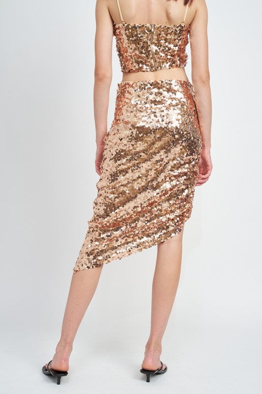 Taylor Sequin Midi Skirt