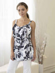 White Indah Floral Print Blouse