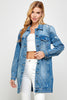 Ayala Distressed Demin Jacket - Pikemla